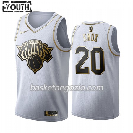 Canotte Bambino New York Knicks Kevin Knox 20 2019-20 Nike Bianco Golden Edition Swingman
